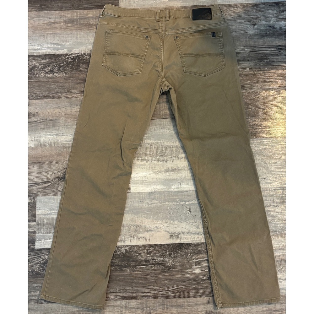 Buffalo David Bitton Sam-X Slim Straight Stretch Khaki Pants Mens 36x34 Tan - Picture 4 of 4